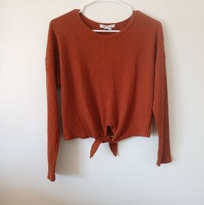 Womens Medium Waffle Knit Blouse
